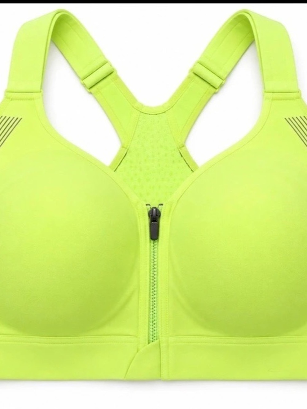 Victoria's Secret The Player Front Zip Sports Bra Green 36C NWT